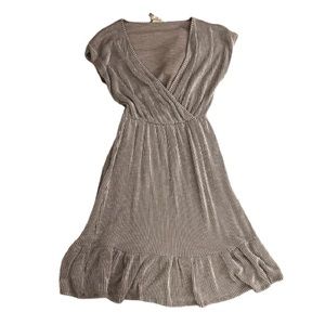 NWOT Summer striped ruffled bottom dress size large